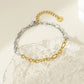 Hip-Hop Punk Simple Style Oval 304 Stainless Steel 14K Gold Plated Bracelets In Bulk