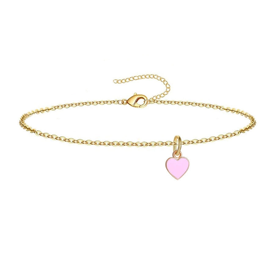 Heart Shape Chain Bracelet/Anklet [Stainless Steel]