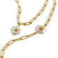 Baroque Style Pearl Bracelet/Necklace [304 Stainless Steel,14K Gold Plated]