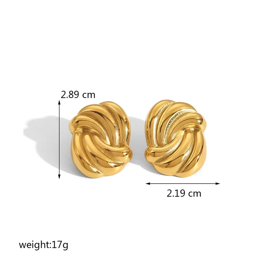 Mix Designs Earrings [304 Stainless Steel,18K Gold Plated]