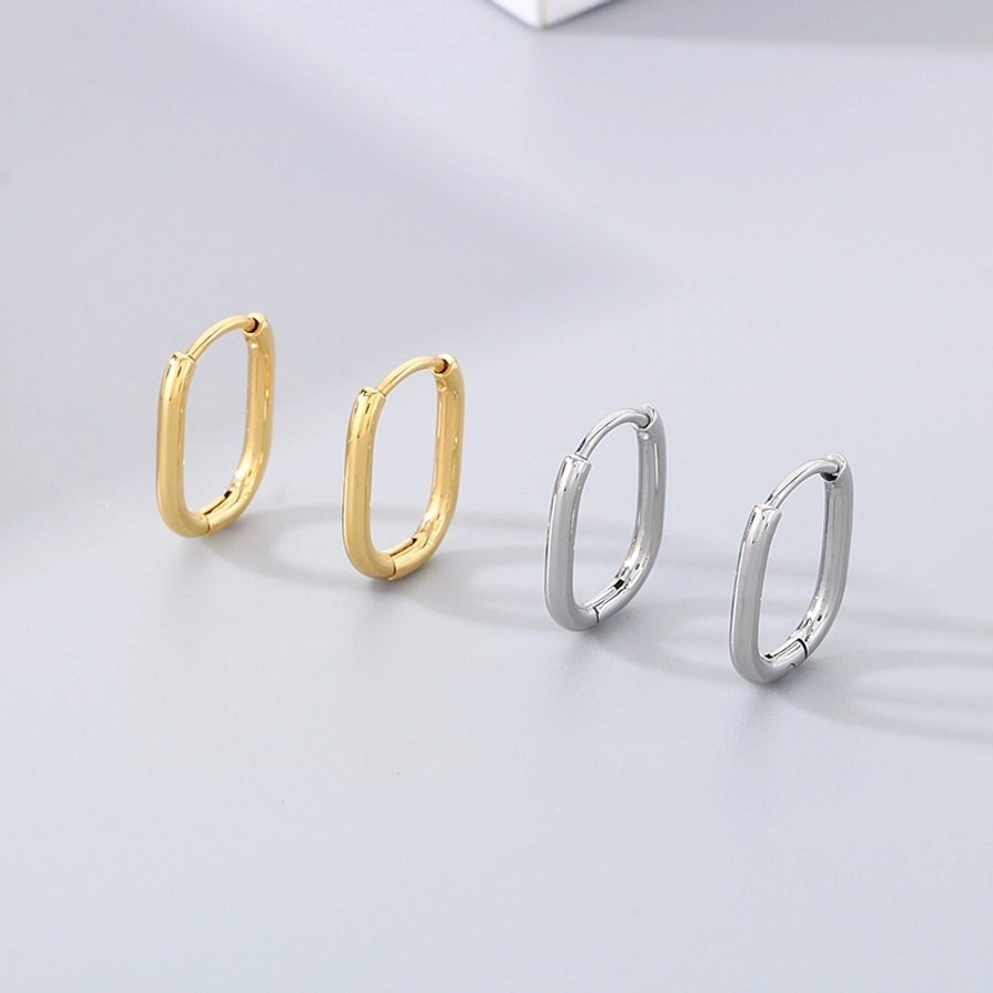 U-Shaped Earrings [Stainless Steel]