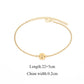 Round Letter Anklet [201,304 Stainless Steel, 18K Gold Plated]klet