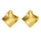 Square Irregular Earrings [304 Stainless Steel,18K Gold Plated]