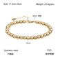 Elastic Beaded Bracelet [304 Stainless Steel, 18K Gold Plated]