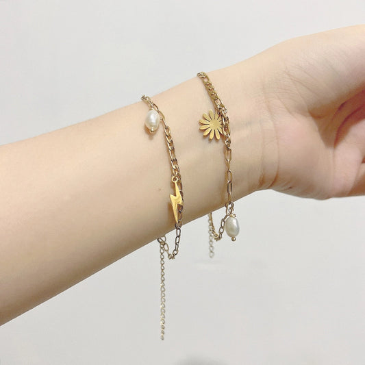 Chain Sun/Thunder Bracelet [Stainless Steel]