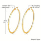 Thin Round Hoop Earrings [304 Stainless Steel,18K Gold Plated]