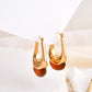 Water Droplets Earrings [304 Stainless Steel,18K Gold Plated]