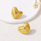 Heart Shape Rhinestone Earrings [304 Stainless Steel,18K Gold Plated]