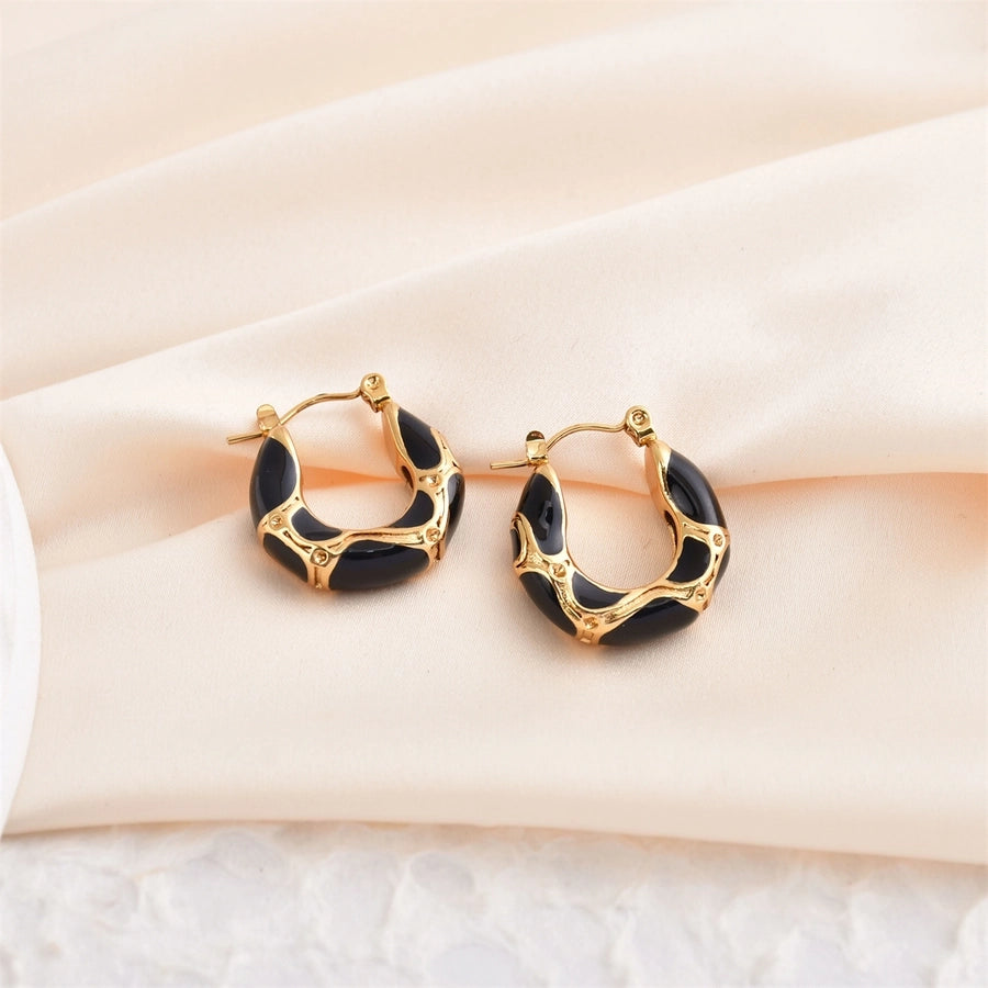 Retro Circle Earrings [304 Stainless Steel,18K Gold Plated]