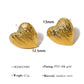 Heart Shape Earrings [304 Stainless Steel,18K Gold Plated]