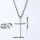 Rhinestone Zircon Cross [304 Stainless Steel,Copper]