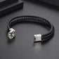 Double Braid Bracelet [304 Stainless Steel Pu Leather]