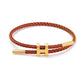 H Letter Wire Rope  Bracelets [304 Stainless Steel, 18K Gold Plated]