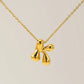 Letter Pendant Necklace [304 Stainless Steel,18K Gold Plated]