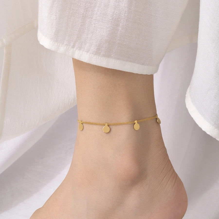 Foglie Anklet [201 in acciaio inossidabile, oro 18K placcato]