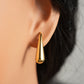 Water Droplets Earrings [304 Stainless Steel,18K Gold Plated]