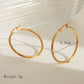 Thin Hoop Earrings [304 Stainless Steel,18K Gold Plated]