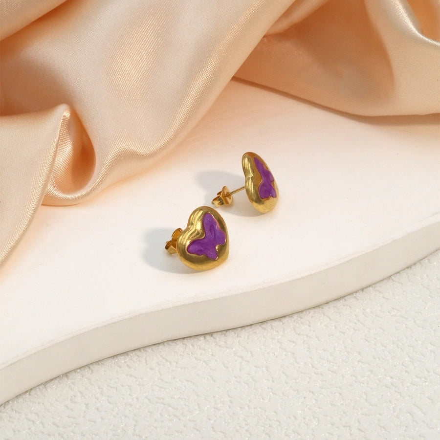 Butterfly Plating Earrings [316 Stainless Steel]