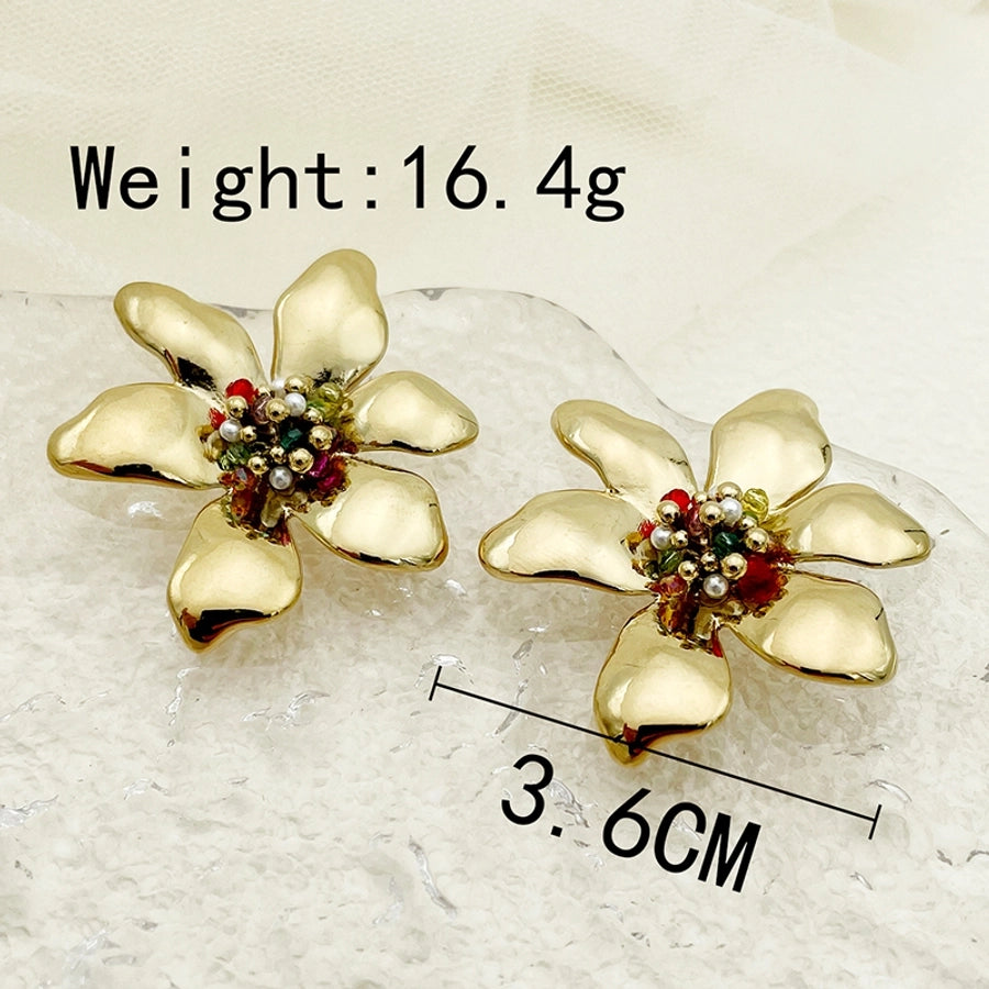 Flower Designs Earrings [304 Stainless Steel]