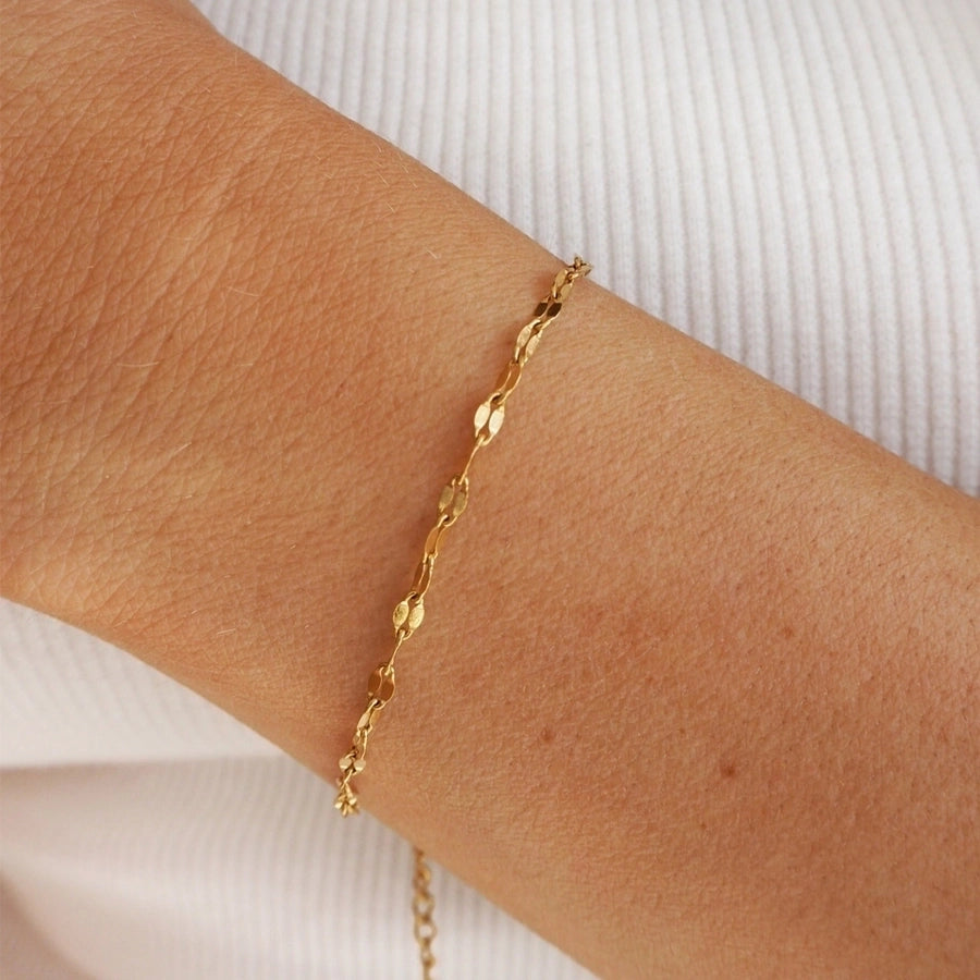 Chain Bracelets [316L Stainless Steel,18K Gold Plated]