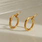 Thin Hoop Earrings [304 Stainless Steel,18K Gold Plated]