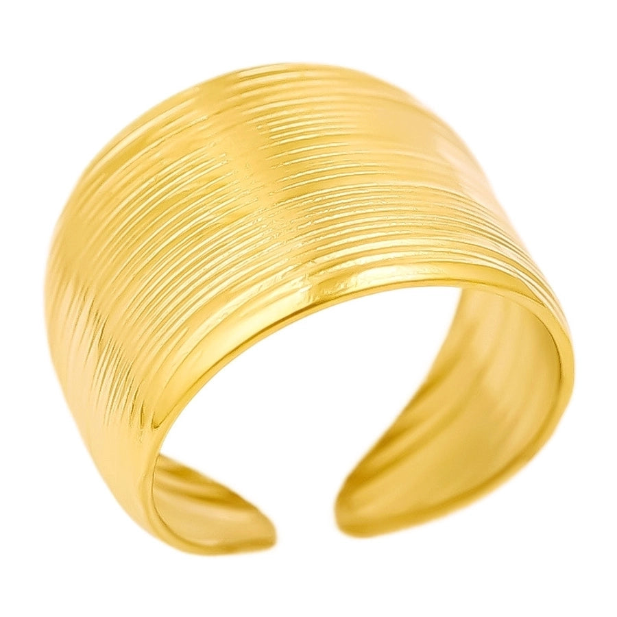 rregular Polishing Open Ring [304 Stainless Steel 18K Gold Plated]