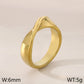 Einfacher Stil geometrischer Ring [304 Edelstahl, 18K Gold plattiert]