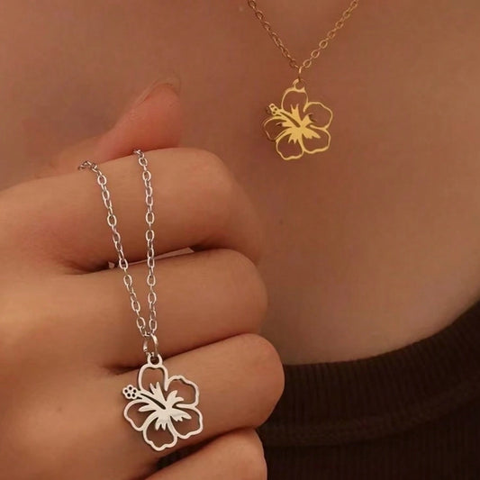 Bali Flower Necklace [304 Stainless Steel]