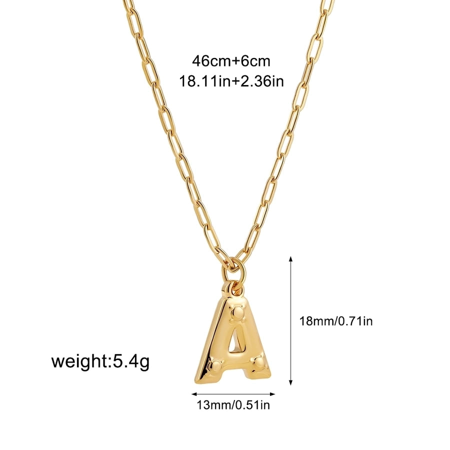 Sieraden preppy stijl solide kleur glanzende letter 304 roestvrijstalen hanger ketting