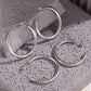 Silver Hoop Earrings [304 Stainless Steel]