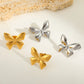 Butterfly Stud Earrings [304 Stainless Steel 18K Gold Plated]