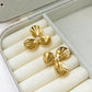 Mix Flower Earrings [304 Stainless Steel,14K Gold Plated]