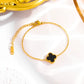 Four Leaf Clover Bracelet/Earrings/Necklace [304 Stainless Steel, 18K Gold Plated]