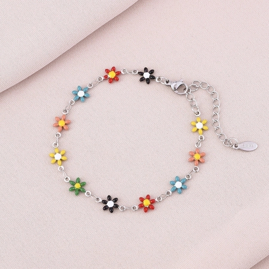 Basic Flower Bracelet [304 Stainless Steel,18K Gold Plated]