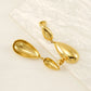 Water Droplets Earrings [304 Stainless Steel,18K Gold Plated]