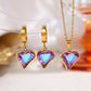 Heart Shape Flower Butterfly Jewelry Set [304 Stainless Steel]