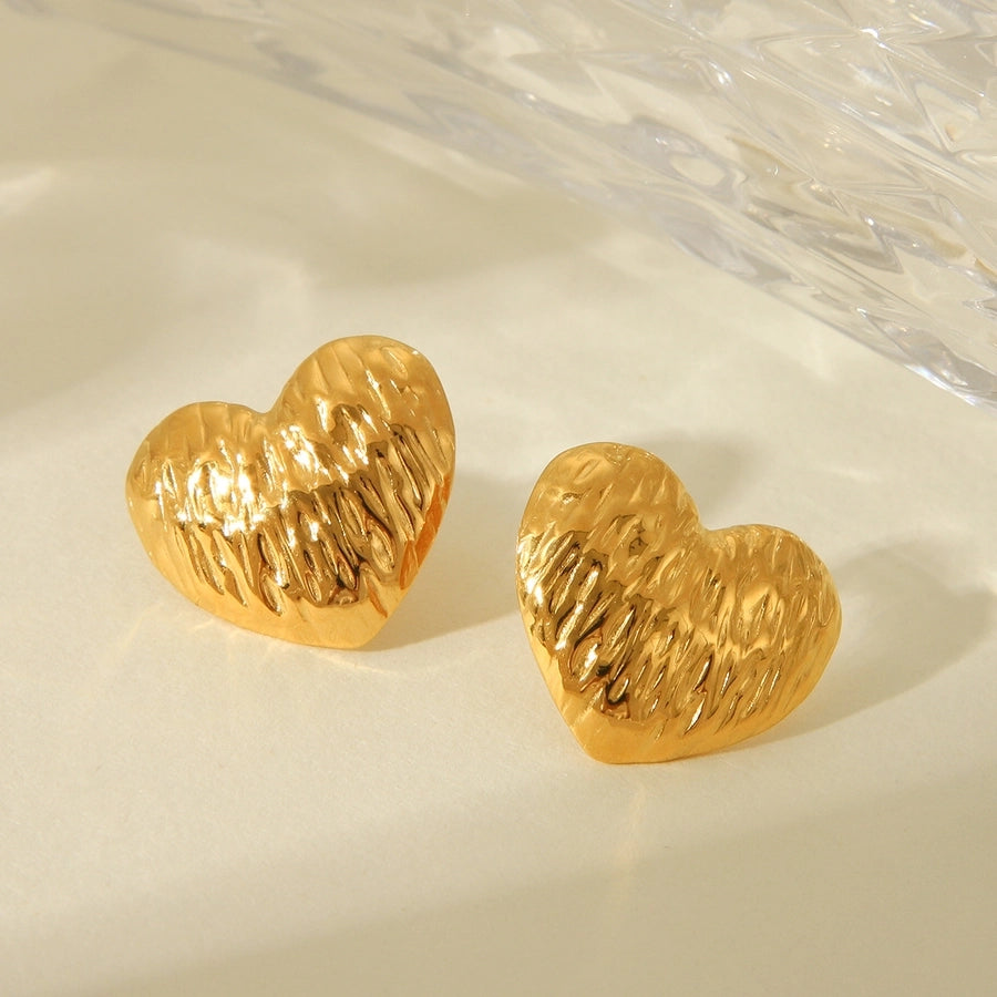 Heart Shape Earrings [304 Stainless Steel]