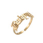 Words Ring [201 Stainless Steel, 18K Gold Plated]