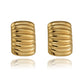 Lines Stud Earrings [304 Stainless Steel,18K Gold Plated]