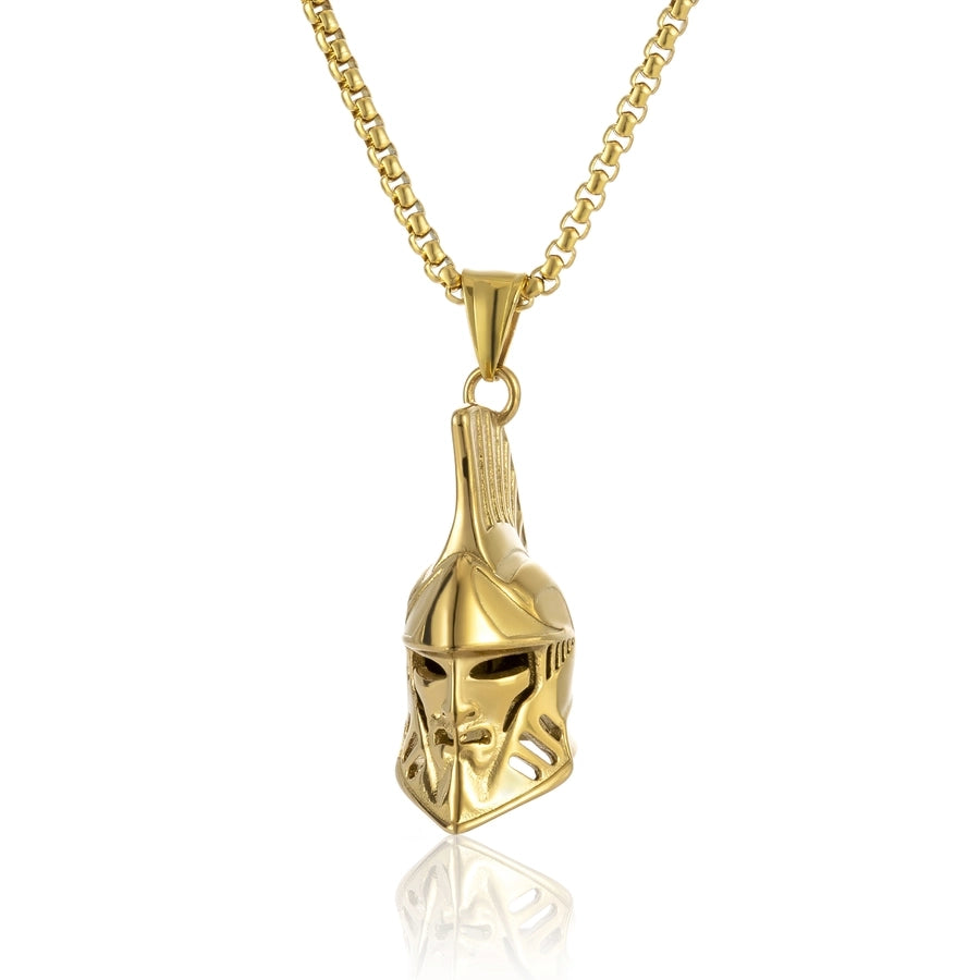 Hip-Hop Retro Solid Color Pendant Necklace [304 Stainless Steel]