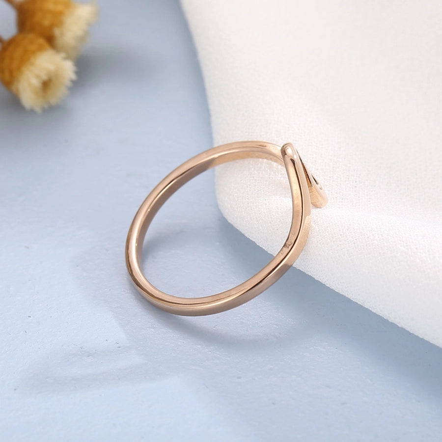 Golven ring [304 roestvrij staal 18K vergulde goud]