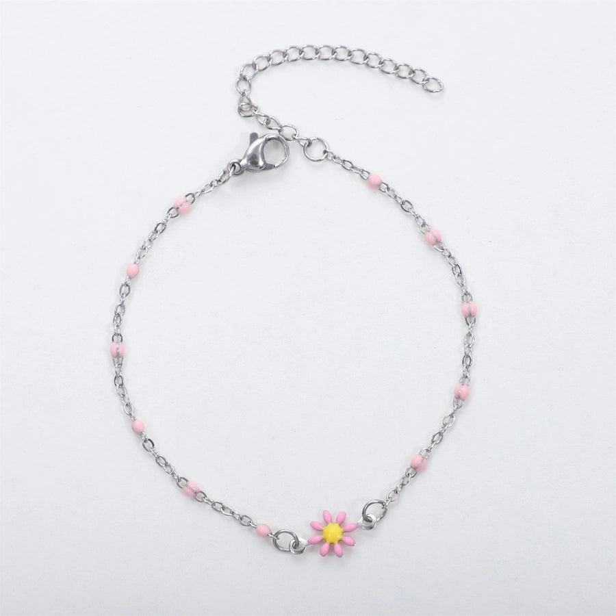 Bracelet de fleurs de marguerite [304 en acier inoxydable]