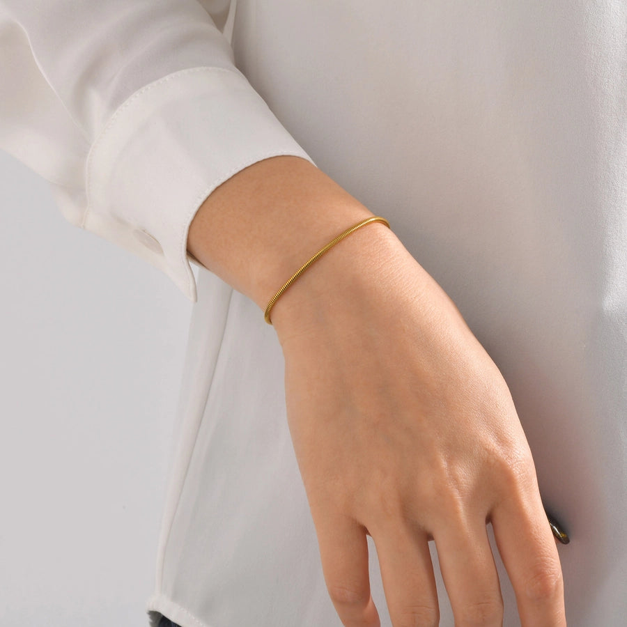 Thin Chain Bracelets [201 Stainless Steel, 18K Gold Plated]