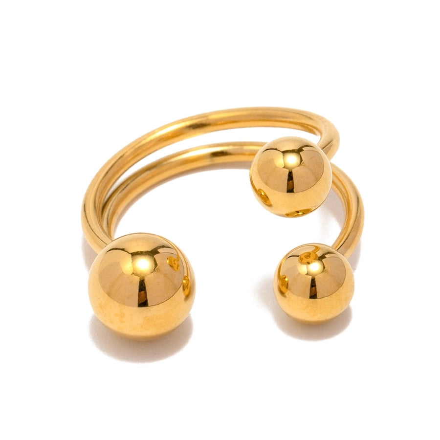 Gold Beads Ring [304 Stainless Steel]