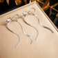 Bow Knot Drop Earrings [304 Stainless Steel 18K Gold Plated]