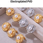 British Style Round Artificial Pearls eARRINGS [304 Stainless Steel,18K Gold Plated]