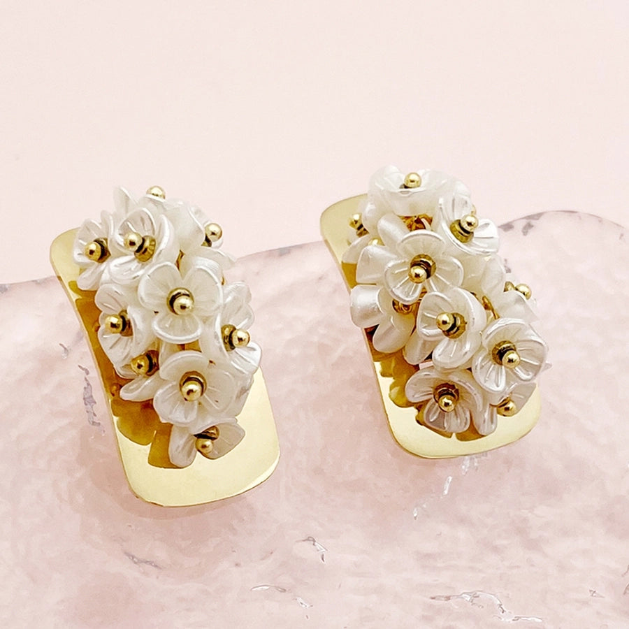 Boucles d'oreilles conceptions de fleurs [304 en acier inoxydable]