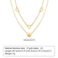 Heart Shape Hollow Double Layer Necklace [304 Stainless Steel,18K Gold Plated]