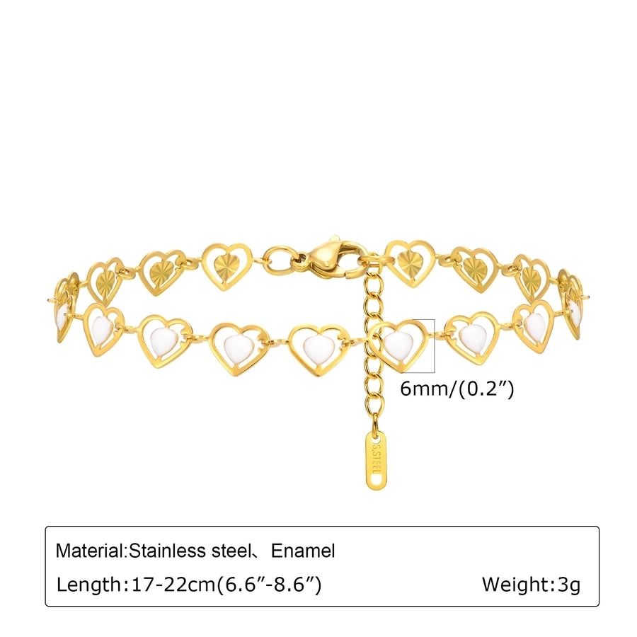 Cherry/Heart/Flower Bracelets [201 Stainless Steel,18K Gold Plated]