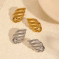 Wings Polishing Plating Earrings [304 Stainless Steel,18K Gold Plated]